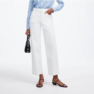 Madewell NT995 White The Perfect Vintage Wide-Leg Crop Jean size 27